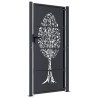 Puerta de jardín acero gris antracita diseño árbol 105x180 cm 4