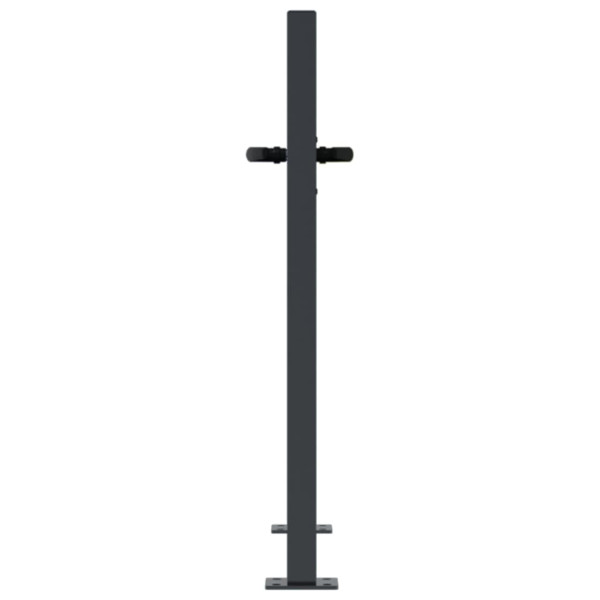 Puerta de jardín acero gris antracita diseño cuadrado 105x80 cm M 4