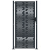 Puerta de jardín acero gris antracita diseño cuadrado 105x205cm 3