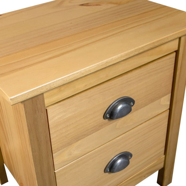 Mesitas de noche Hill 2 uds madera maciza de pino 46x35x49.5 cm M 5