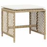 Set comedor de jardín 11 pzas con cojines ratán sintético beige 5