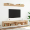 Muebles TV pared con LED 5 pzas madera ingeniería roble Sonoma 4