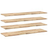 Estantes flotantes 4 uds madera acacia sin tratar 120x40x2 cm 2