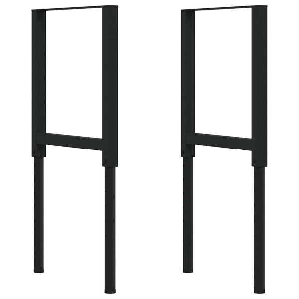 Banco de trabajo madera maciza de roble 100x60x(71.5-98) cm M 5