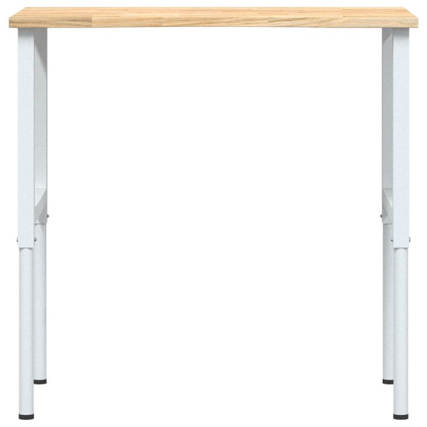 Banco de trabajo madera maciza de roble 100x60x(71.5-98) cm M 4