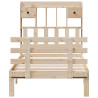 Cama con estantería sin colchón madera maciza de pino 90x190 cm 4