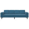 Juego de Sofá Azul Terciopelo 4