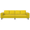 Juego de Sofá Amarillo Terciopelo 4
