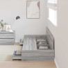 Cama con almacenamiento Gris Sonoma 80 x 200 cm Madera contrachapada 4