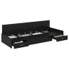 Cama con almacenamiento Roble Negro 80 x 200 cm Madera contrachapada 3