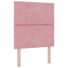 Cama tipo Box Spring con colchón Rosa 80 x 200 cm Terciopelo 2