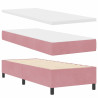 Cama tipo Box Spring con colchón Rosa 80 x 200 cm Terciopelo 5