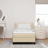 Cama box spring con colchón con colchón Crema 90 x 190 cm 5