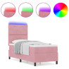 Cama tipo Box Spring con colchón Rosa 80 x 200 cm Terciopelo 4
