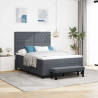 Cama tipo Box Spring Gris oscuro 140 x 190 cm Terciopelo 1