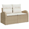 Conjunto de sofá de jardín 11 pcs Beige Poliratán 4