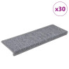 Alfombrillas para escaleras 30 unidades 65x21x4 cm Gris claro Borde rectangular 1