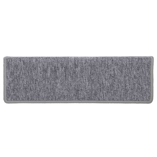 Alfombrillas para escaleras 30 unidades 65x21x4 cm Gris claro Borde rectangular M 4