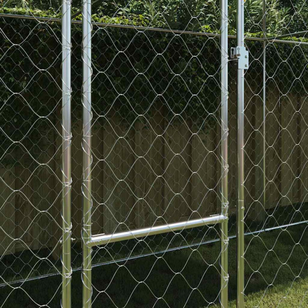 Jaula para perro Plateado 800 x 200 x 256 cm Acero Galvanizado M 3
