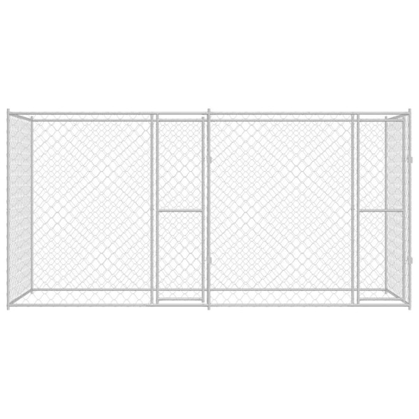 Jaula para perro Plateado 400 x 200 x 200 cm Acero Galvanizado M 4