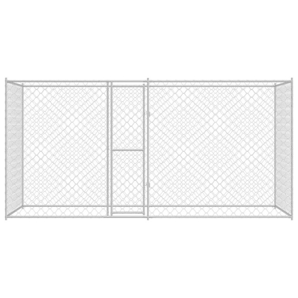 Jaula para perro Plateado 400 x 200 x 256 cm Acero Galvanizado M 4