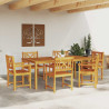 Conjunto de Comedor de Jardín 7 pcs Marrón 4