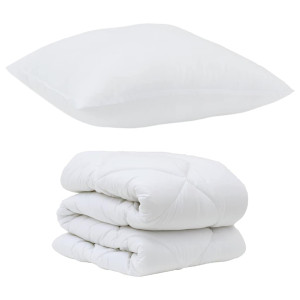 Juego de edredón de invierno 2 pcs Blanco 135 x 220 cm H
