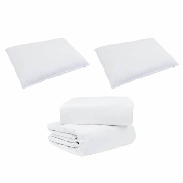 Juego de edredón de invierno con almohada 3 pcs Blanco 200 x 200 cm M 2