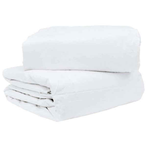 Juego de edredón de invierno con almohada 3 pcs Blanco 240 x 200 cm M 5