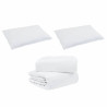 Juego de edredón de invierno con almohada 3 pcs Blanco 200 x 220 cm 2