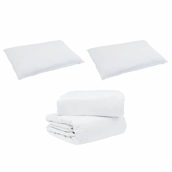 Juego de edredón de invierno con almohada 3 pcs Blanco 240 x 220 cm M 2