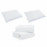 Juego de edredón de invierno con almohada 3 pcs Blanco 260 x 220 cm 2