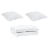 Edredón con almohada 3 pcs Blanco 240 x 220 cm Microfibra 2