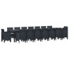 Conjunto de Comedor de Jardín 17 pcs Antracita Ratan Polt 2