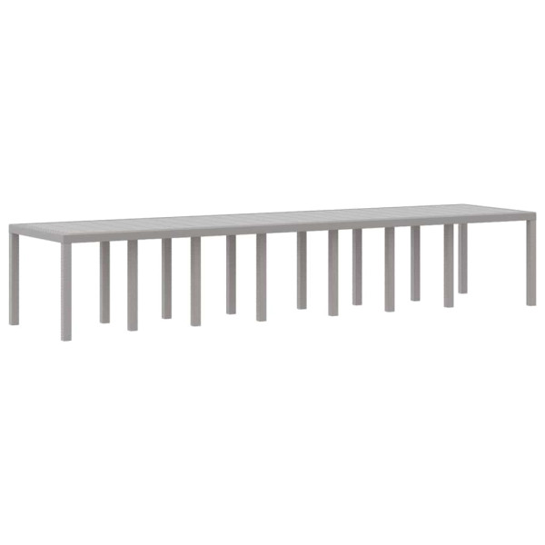 Conjunto de Comedor de Jardín 17 pcs Gris Claro Ratan Polt M 4