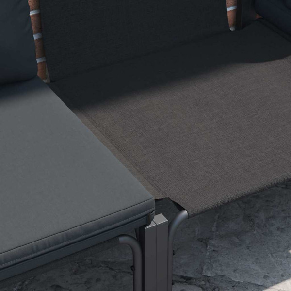 Conjunto de sofá de jardín 4 pcs Antracita Acero M 4