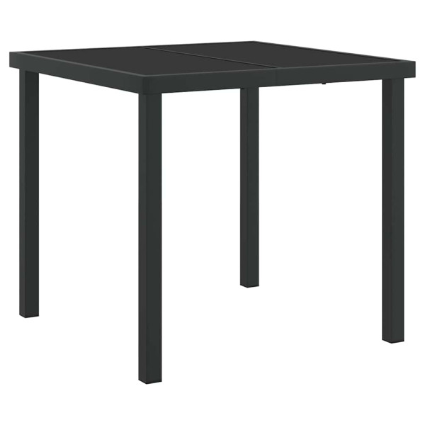 Conjunto de Comedor de Jardín 5 pcs Gris ratán sintético M 5