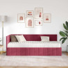 Estructura de cama en esquina Rojo vino tinto 80 x 200 cm 4