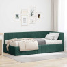 Estructura de cama en esquina Verde oscuro 90 x 190 cm 1