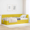 Estructura de cama en esquina Amarillo 90 x 190 cm Terciopelo 1