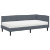 Estructura de cama en esquina Gris oscuro 90 x 190 cm 2