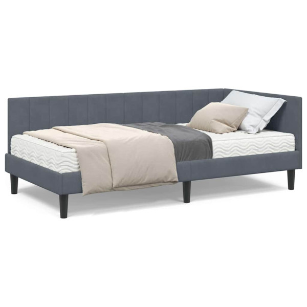 Estructura de cama en esquina Gris oscuro 90 x 190 cm M 4