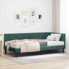 Estructura de cama en esquina Verde oscuro 90 x 190 cm 1