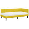 Estructura de cama en esquina Amarillo 90 x 200 cm Terciopelo 2