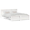 Estructura de cama Blanco 200 x 200 cm Madera maciza de pino 4
