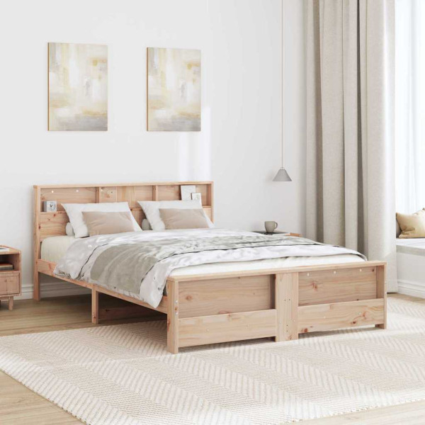 Estructura de cama Marrón 160 x 200 cm Madera maciza de pino M 5