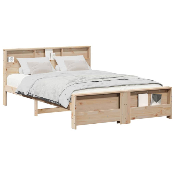 Estructura de cama Marrón 150 x 200 cm Madera maciza de pino M 3