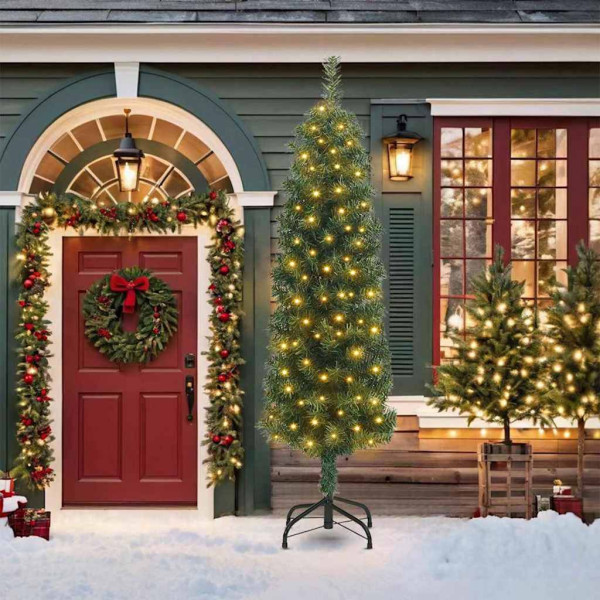 Árbol de Navidad Delgado Verde 55 x 55 x 210 cm D