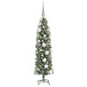 Árbol Navideño Artificial Delgado Verde 120 cm Plástico y PVC 3