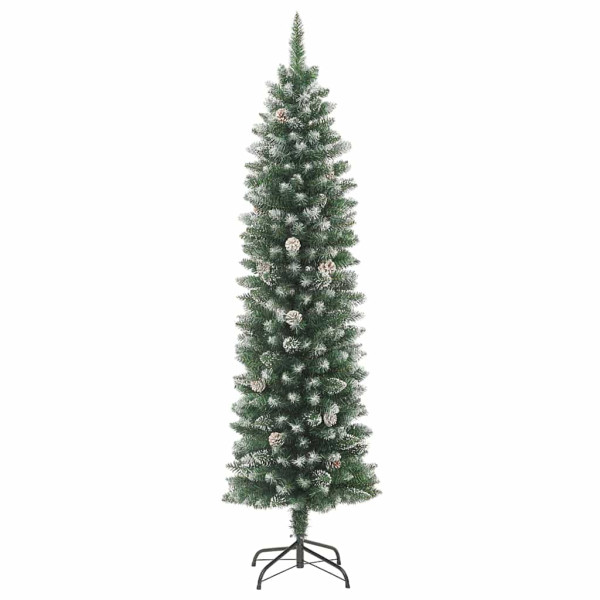 Árbol Navideño Artificial Delgado Verde 120 cm Plástico y PVC M 5